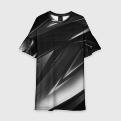 Детское платье 3D Geometry stripes black & white