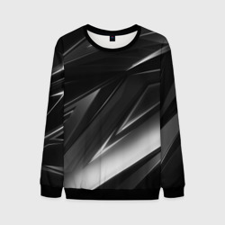 Мужской свитшот 3D Geometry stripes black & white