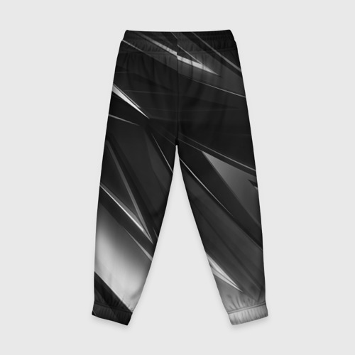 Детские брюки 3D Geometry stripes black & white, цвет 3D печать - фото 2