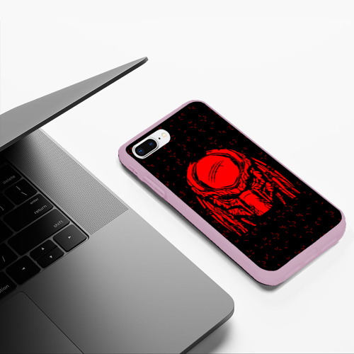 Чехол для iPhone 7Plus/8 Plus матовый Предатор, цвет розовый - фото 5