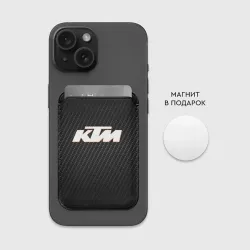 Картхолдер Magsafe магнитный КТМ на карбоне - фото 2