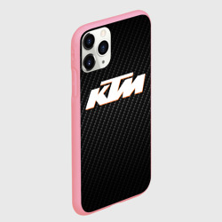 Чехол для iPhone 11 Pro Max матовый КТМ на карбоне - фото 2