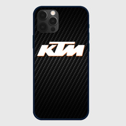Чехол для iPhone 12 Pro КТМ на карбоне