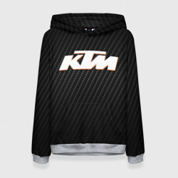 Женская толстовка 3D КТМ на карбоне