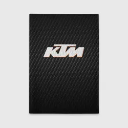 Обложка для автодокументов КТМ на карбоне