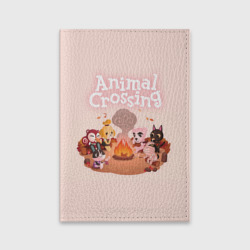 Обложка для паспорта матовая кожа Animal Crossing
