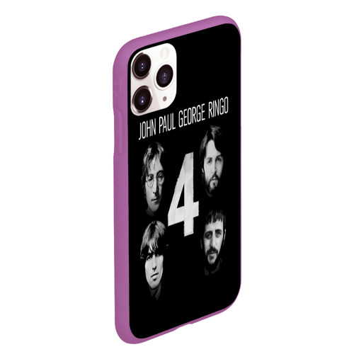 Чехол для iPhone 11 Pro Max матовый The Beatles, цвет фиолетовый - фото 3