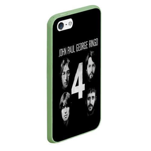 Чехол для iPhone 5/5S матовый The Beatles, цвет салатовый - фото 3