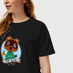 Женская футболка хлопок Oversize Tom Nook - фото 2