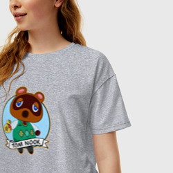 Женская футболка хлопок Oversize Tom Nook - фото 2