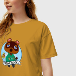 Женская футболка хлопок Oversize Tom Nook - фото 2