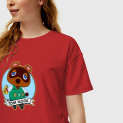 Женская футболка хлопок Oversize Tom Nook - фото 2