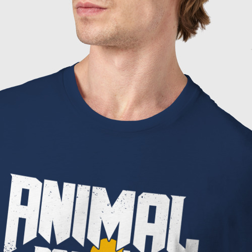 Мужская футболка хлопок Animal Crossing, цвет темно-синий - фото 6