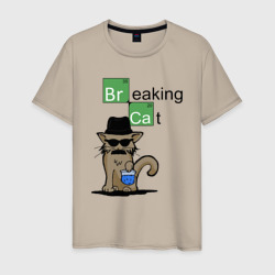 Мужская футболка хлопок Breaking Cat