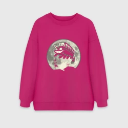 Женский свитшот oversize без начеса хлопок Котобус