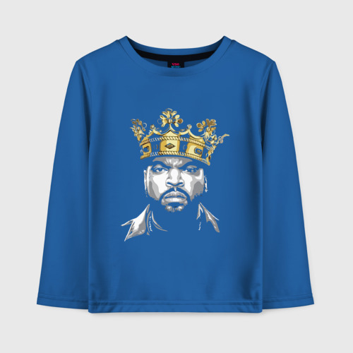 Детский лонгслив хлопок Ice Cube King, цвет синий