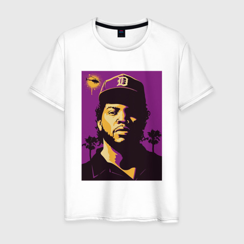 Мужская футболка хлопок Ice Cube, цвет белый