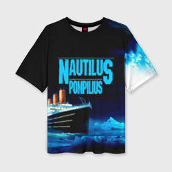 Женская футболка oversize 3D Nautilus Pompilius