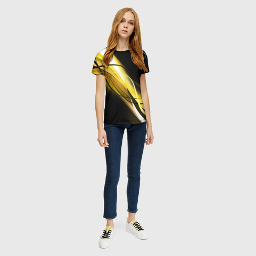 Женская футболка 3D с принтом Geometry stripes, вид сбоку #3