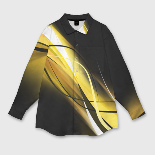 Мужская рубашка oversize 3D с принтом Geometry stripes, вид спереди #2