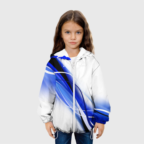 Детская куртка 3D Geometry stripes blue, цвет белый - фото 4