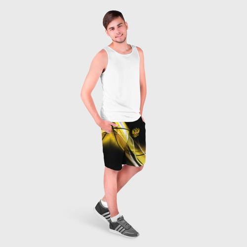 Мужские шорты 3D с принтом РОССИЯ, фото на моделе #1