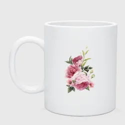 Кружка керамическая Пионы