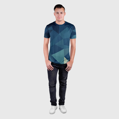 Мужская футболка 3D Slim DARK BLUE - фото 4