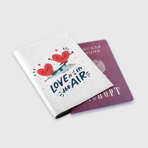 Обложка для паспорта матовая кожа Сердца - фото 3