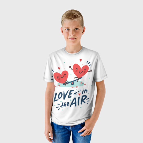 Детская футболка 3D Сердца, цвет 3D печать - фото 3