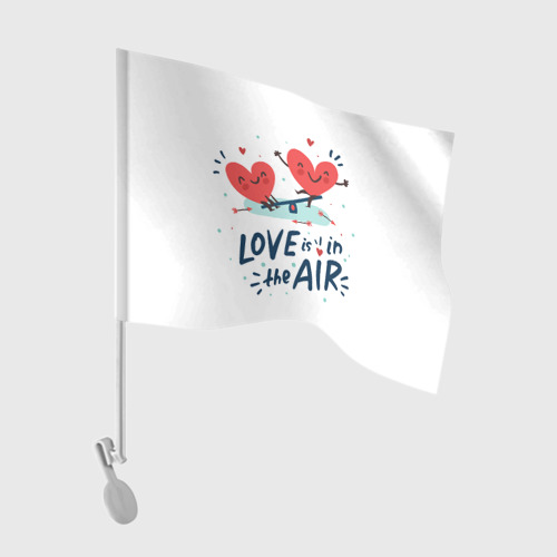 Флаг для автомобиля Сердца