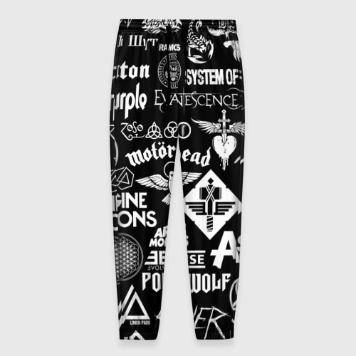 Мужские брюки 3D Логотипы рок групп, цвет 3D печать