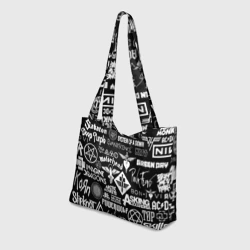 Пляжная сумка 3D Логотипы рок групп - фото 2