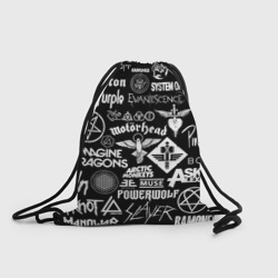 Рюкзак-мешок 3D Логотипы рок групп