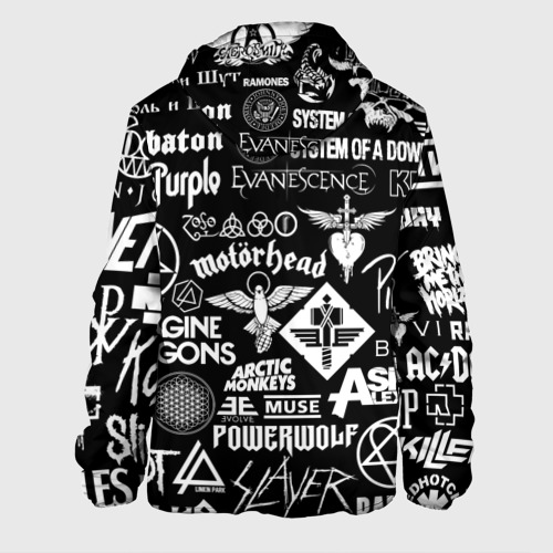 Мужская куртка 3D Логотипы рок групп, цвет 3D печать - фото 2