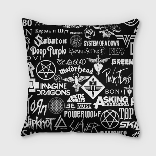 Подушка 3D Логотипы рок групп - фото 2
