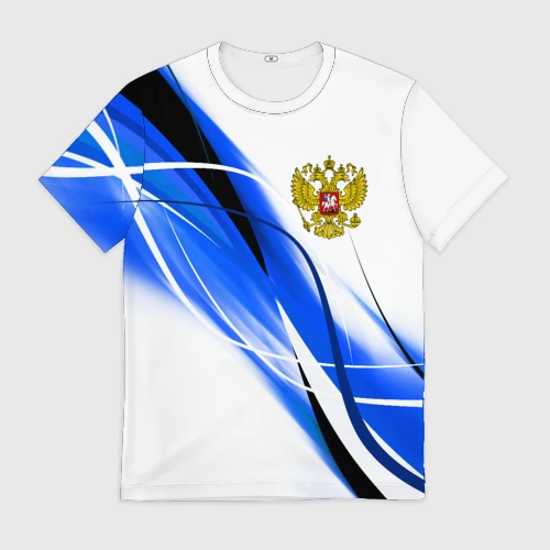 Мужская футболка 3D Россия Russia