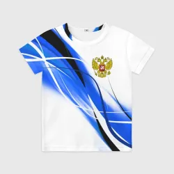 Детская футболка 3D Россия Russia