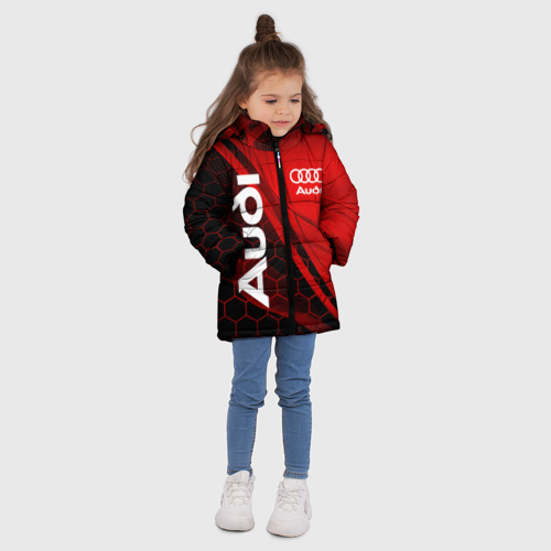 Зимняя куртка для девочек 3D Audi, цвет черный - фото 5