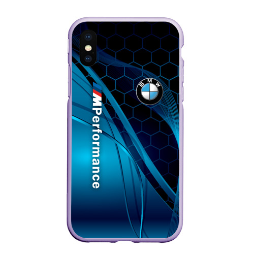 Чехол для iPhone XS Max матовый BMW M Power, цвет светло-сиреневый