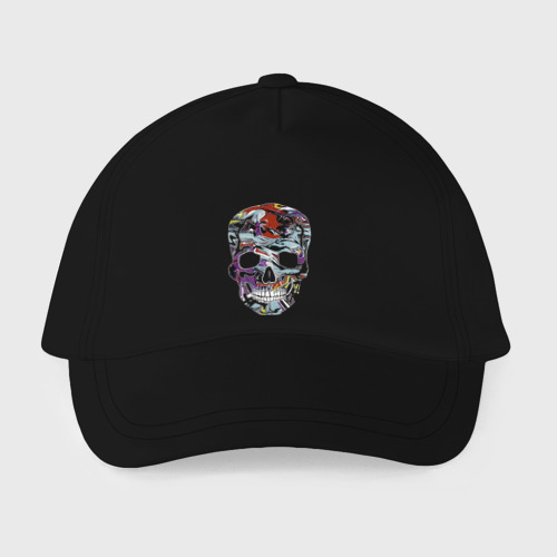 Детская бейсболка Vanguard skull - pop art, цвет черный - фото 2