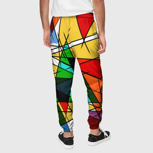 Мужские брюки 3D с принтом Пикассо, вид сзади #2
