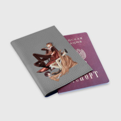 Обложка для паспорта матовая кожа Дазай и Чуя - фото 2