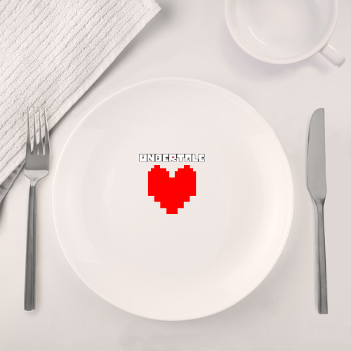 Набор: тарелка + кружка Undertale heart - фото 4
