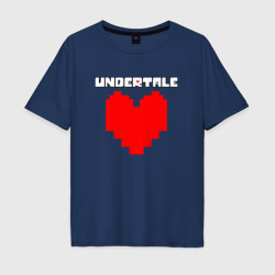 Мужская футболка хлопок Oversize Undertale heart