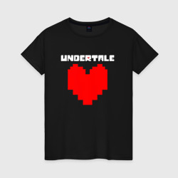 Женская футболка хлопок Undertale heart