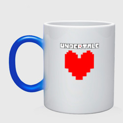 Кружка хамелеон Undertale heart