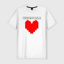 Мужская футболка хлопок Slim Undertale heart