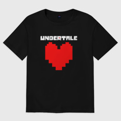 Мужская футболка хлопок Oversize Undertale heart