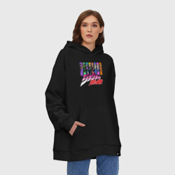 Худи SuperOversize хлопок Разноцветная нарезка ДжоДжо - фото 2